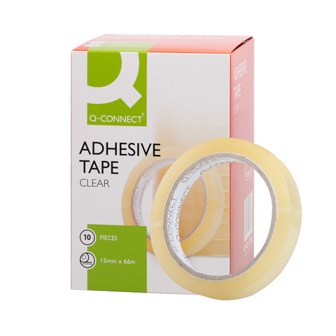 Nastro adesivo trasparente in PP Q-Connect - conf. 10 pezzi - 15 mm x 66 m - KF01788